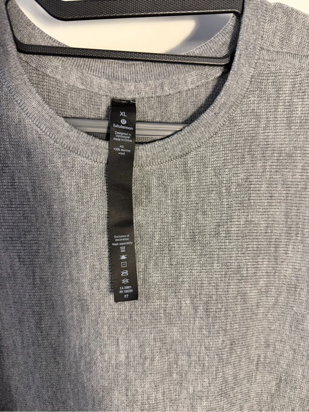lululemon athletica Light Gray Crewneck Sweater